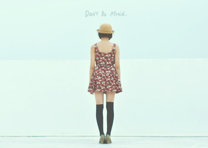 Don't be afriad /Magai's postcard - Cards & Postcards - Paper Blue