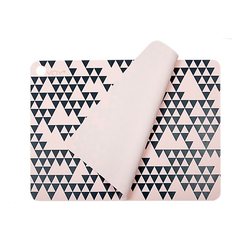 Pinky Pink Mountain Rubber Placemat 2pcs | OYOY - Place Mats & Dining Décor - Silicone Pink