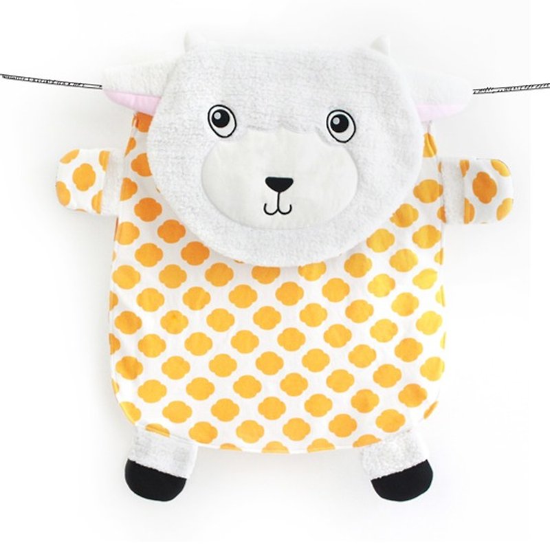 【超可愛新鮮貨】新加坡PERIPOP 3 in ONE多功能 羊咩咩寶寶毯 <特別獻給羊寶寶，限量推出！> - 彌月禮盒 - 棉．麻 白色