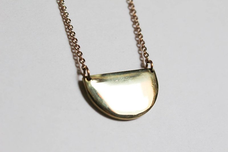 Find another semi-circular brass long necklace - Long Necklaces - Other Materials Gold