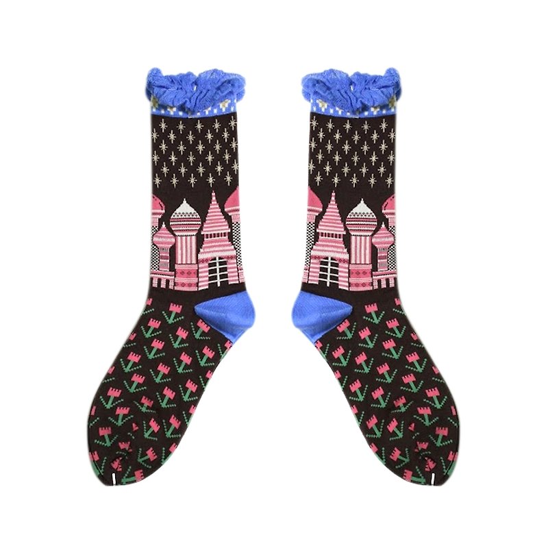 【4色】克里姆林神秘面紗！ // 俄羅金絲夢境搖籃棉襪子 :::DAWN' make up your feet ::: - Socks - Cotton & Hemp Multicolor
