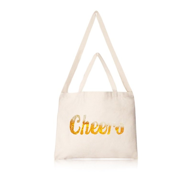 Beer, toast celebration horizontal canvas bag - Messenger Bags & Sling Bags - Cotton & Hemp 