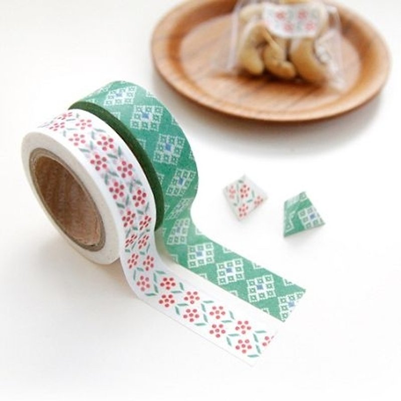 Dessin x ICONIC- paper tape group (2 into) -01 Flora, ICO80497 - Washi Tape - Paper Multicolor