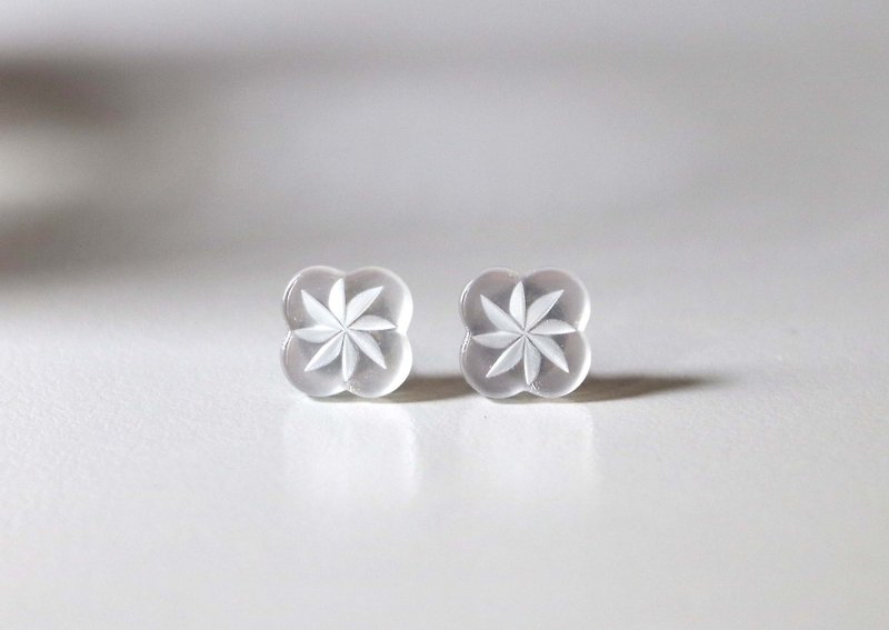 Handmade Earrings ♁ Taoyuan - Earrings & Clip-ons - Other Metals White
