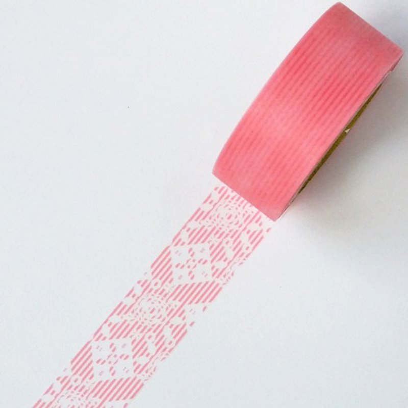 NICHIBAN Petit Joie Mending Tape Flower Belt Tape (PJMD-15S005)】 - Washi Tape - Other Materials Pink