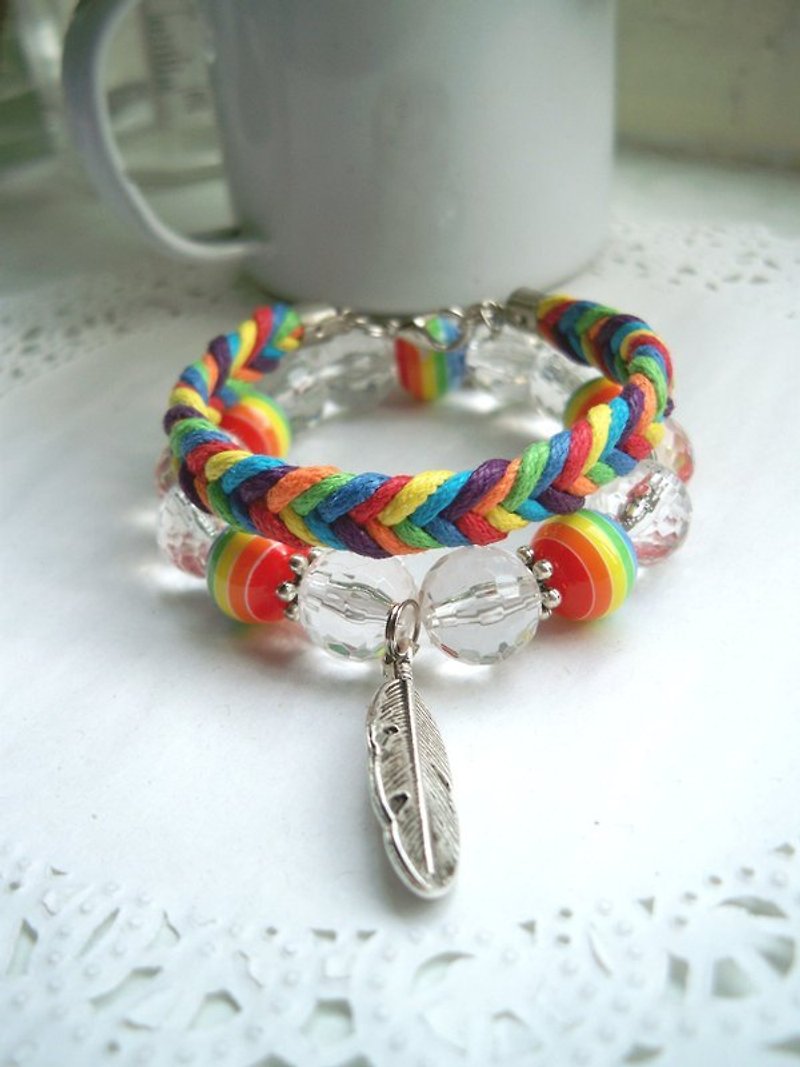 透心彩虹糖手環-2條 - 手鍊/手環 - 其他材質 多色