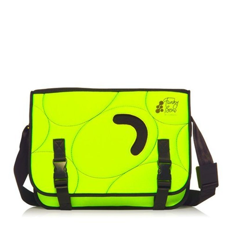14'' British W1-LONDON Funky Bone Multifunctional Messenger Bag-Lime Green - Messenger Bags & Sling Bags - Other Materials 