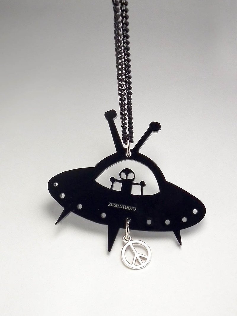 Lectra Duck▲Aliens invade the earth▲Necklace/key ring - Necklaces - Plastic Black