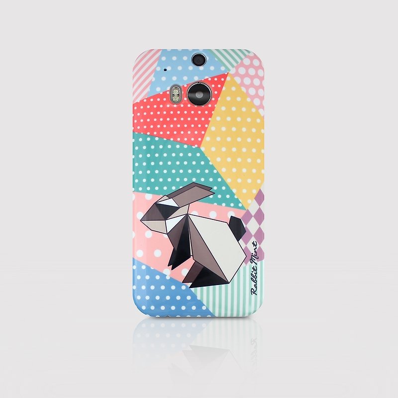 (Rabbit Mint) Mint Rabbit Phone Case - Origami Rabbit Series - HTC One M8 (P00057) - Phone Cases - Plastic Multicolor