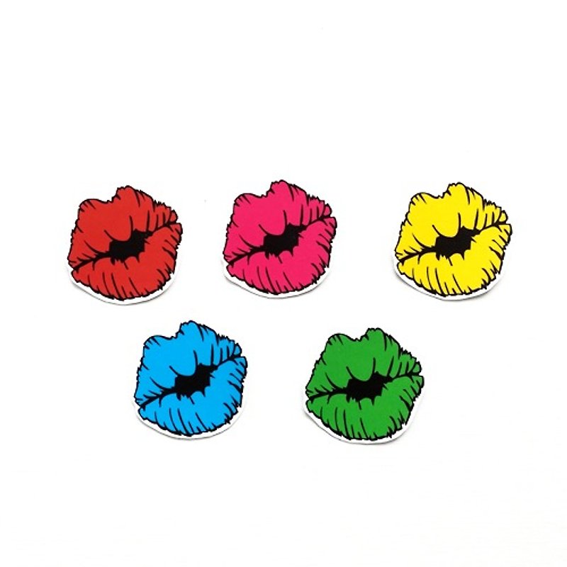1212 fun design waterproof stickers funny stickers everywhere - happy color kiss - สติกเกอร์ - วัสดุกันนำ้ หลากหลายสี
