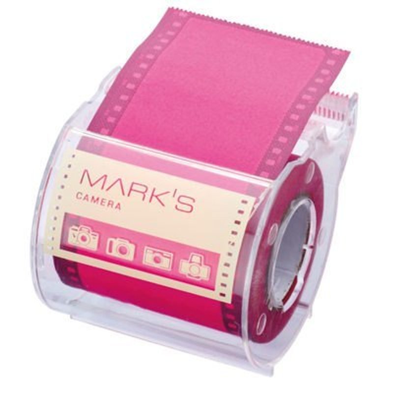 Marks Sticky Roll Memo 玩攝影 膠卷底片造型 自黏便條貼(桃紅) - Stickers - Paper Pink