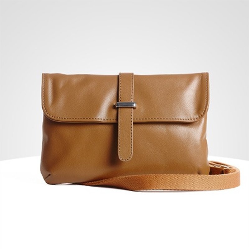 Clearance-Little Phoebe 7-inch Tablet Bag-Camel - Messenger Bags & Sling Bags - Genuine Leather Brown