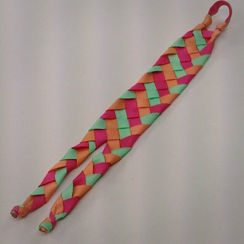 YASU-K x DANCE series - Color ribbon flowers woven bracelet - - Bracelets - Other Materials Red