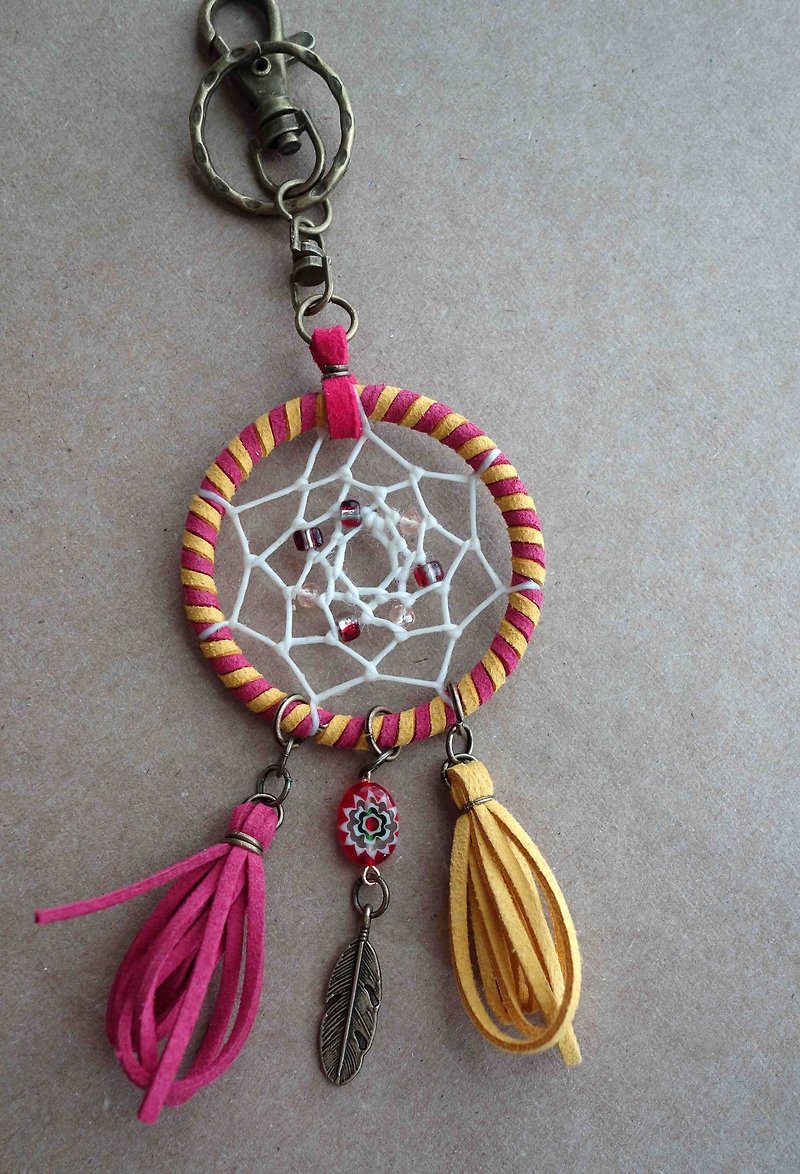 ~ M + Bear ~ Dreamcatcher Dreamcatcher (key ring / color pink yellow) - Keychains - Other Metals Blue