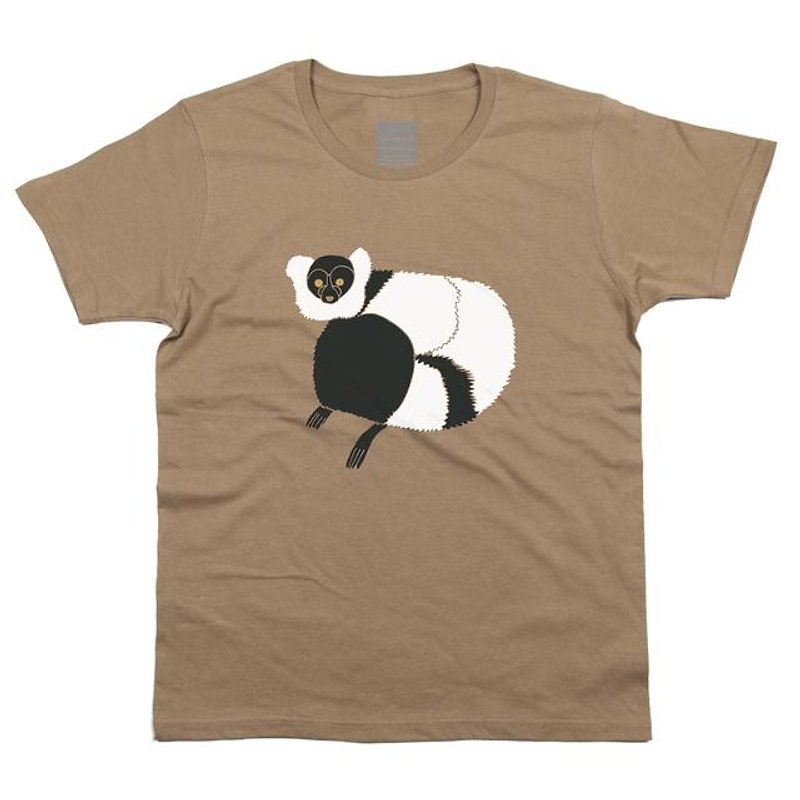 Ruffed Lemur Animal Animal T-shirt Unisex S ~ XXXL size, Ladies S ~ L size Tcollector - Women's T-Shirts - Cotton & Hemp Khaki