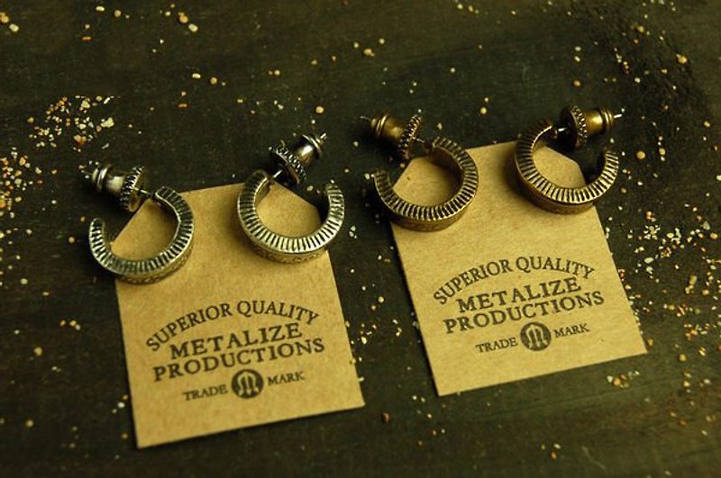 【METALIZE】墨西哥錢幣耳環 - 耳環/耳夾 - 其他金屬 