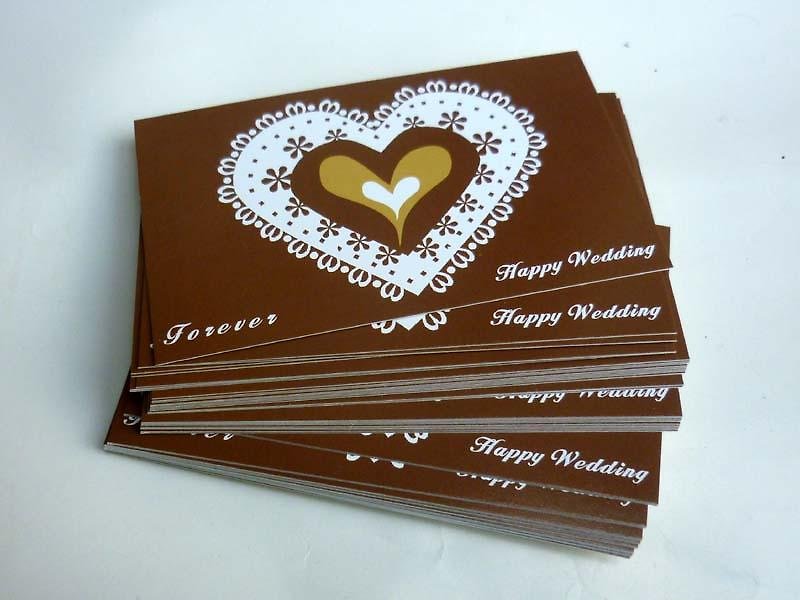 Sided wedding blessing small card ~ 100 orders at the small card ~ Wedding Card ~ ~ new lace small card - Man with a small card gift thank you cards reply card - Cards & Postcards - Paper Pink
