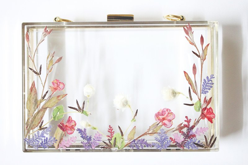Pressed Flowers Clutch Tailor made - Clutch Bags - Plants & Flowers Multicolor
