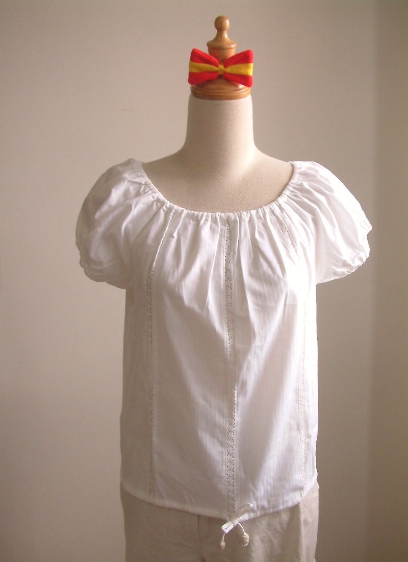 Plus a lace blouse Puff (white) - Other - Other Materials White