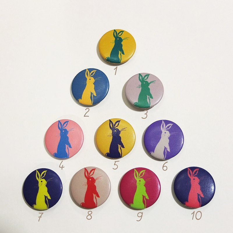 綠森林動物園之徽章系列-no.9-◆◇◆跳跳兔◆◇◆ - Badges & Pins - Paper 