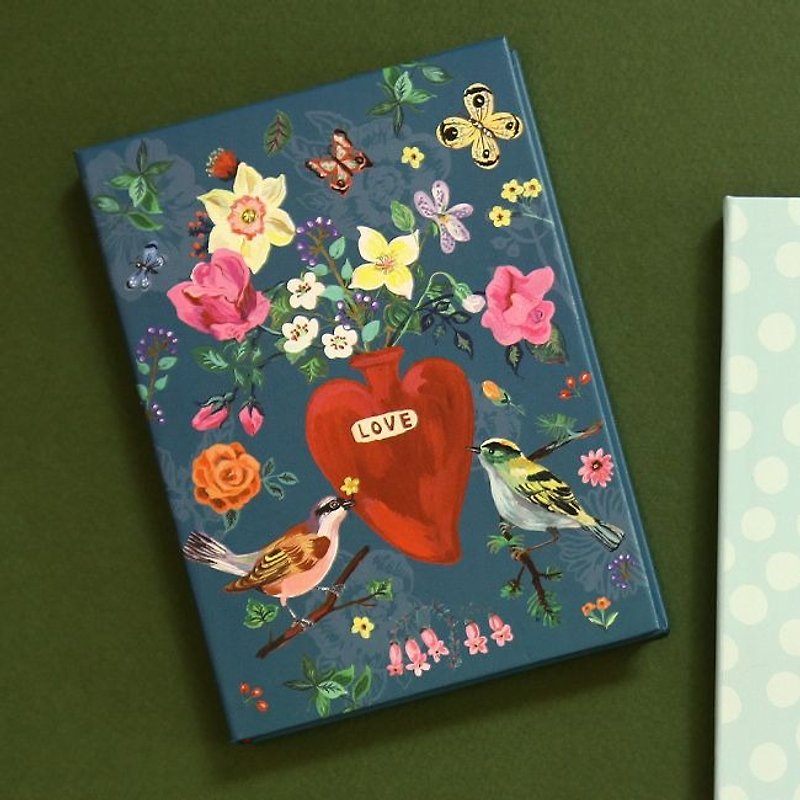 7321Desgin-VG Nathalie Lete Perpetual Calendar (Zhou Zhi)-Heart Blossom, 7321-07246 - Notebooks & Journals - Paper Blue