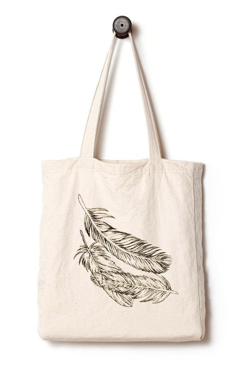 【羽毛】圖像袋。飛行的重要結構。帆布包/日用袋 - 側背包/斜孭袋 - 棉．麻 
