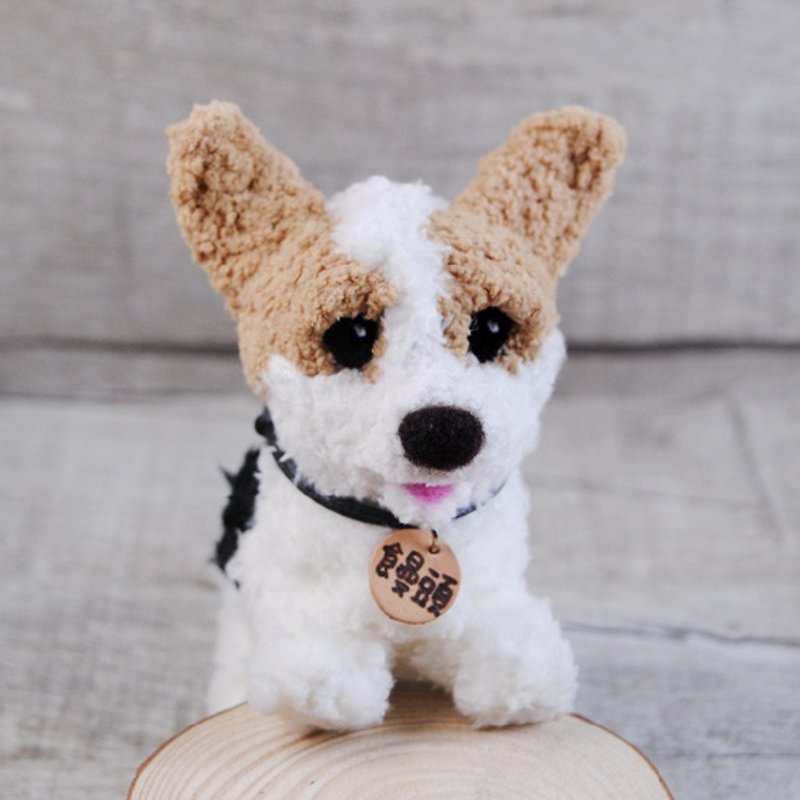 Pets avatar 13 ~ 15cm [feiwa Fei handmade doll] Corgi pet doll (Welcome to order your dog) - Stuffed Dolls & Figurines - Other Materials Brown