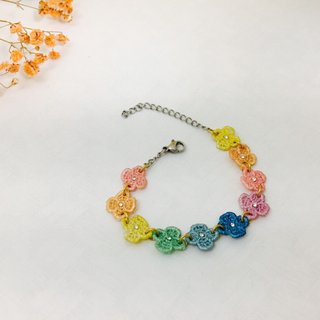 Rainbow Clover Water Lace Bracelet