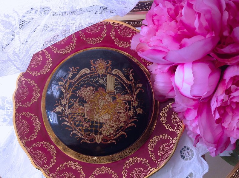 ♥ ♥ Annie crazy Antiquities 22k gold-painted Greek mythology large antique jewelry box, jewelry box candy jar canisters Canister - Valentines Day - Storage - Other Materials Gold