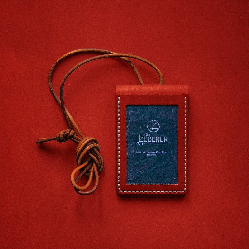 雙層4卡證件套。手縫皮革材料包。BSP021 - 皮件/皮革 - 真皮 紅色