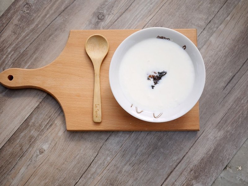 Bamboo big round wooden spoon Yogurt spoon - อื่นๆ - ไม้ไผ่ สีทอง