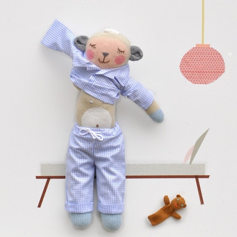 美國 Blabla Kids | 針織娃娃服裝/變身裝 - 睡衣派對 藍色款 B21054900 - 寶寶/兒童玩具/玩偶 - 棉．麻 藍色