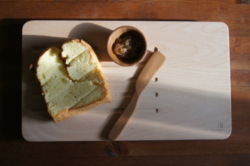 樂樂木-lolowood 手作木餐板的早晨時光x寬溝款(提供烙印文字或數字,位置在正面右)