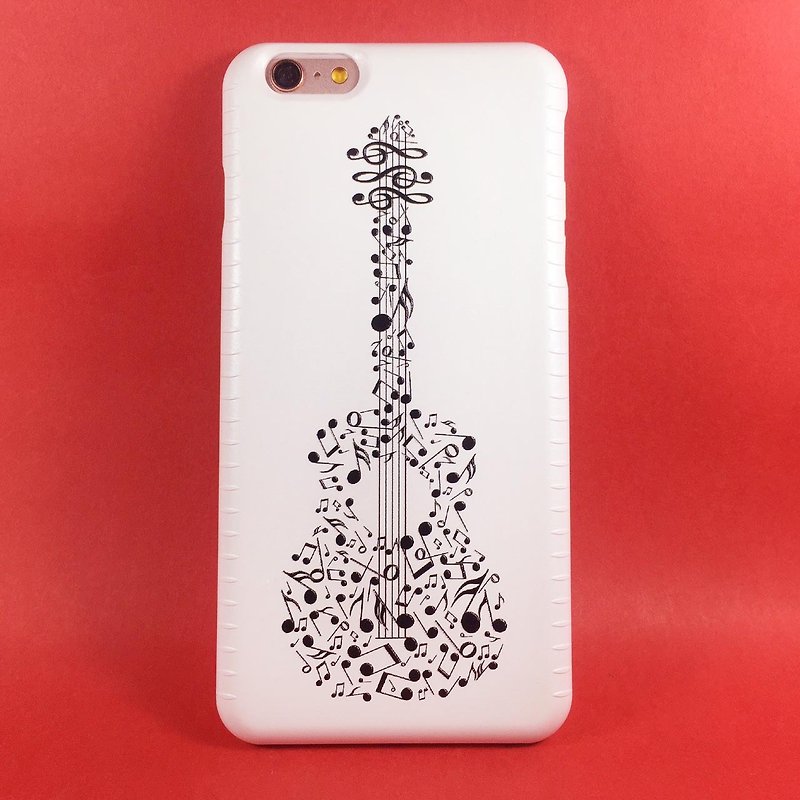 [Jazz Rock - note guitar] white shell, iPhone 6,6Plus Phone Case - เคส/ซองมือถือ - พลาสติก ขาว