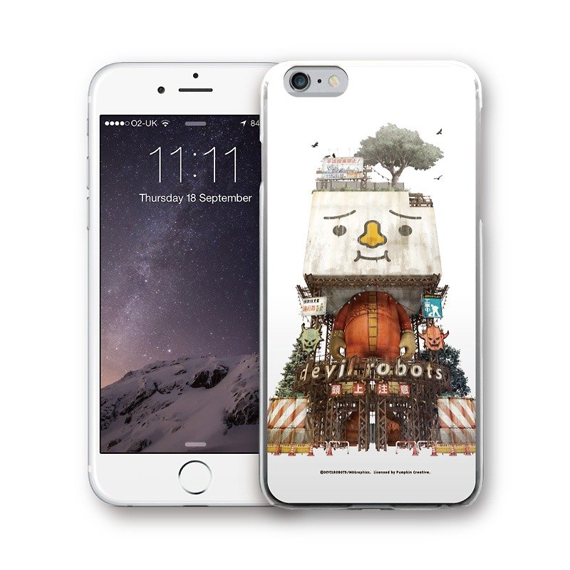 AppleWork iPhone 6/6S/7/8 原創設計保護殼 - 豆腐戰車 PSIP-292 - 手機殼/手機套 - 塑膠 白色
