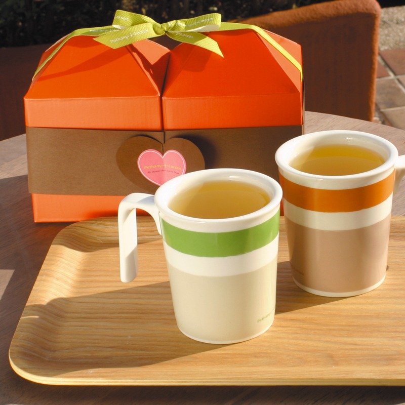 【雙色對杯禮】原色系 親親馬克杯(綠竹林/卡布奇諾) - 咖啡杯/馬克杯 - 瓷 多色