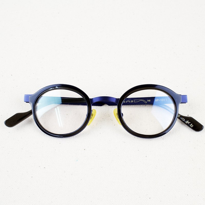 新款復古鈦框 輕量圓框 21g - Glasses & Frames - Plastic Black