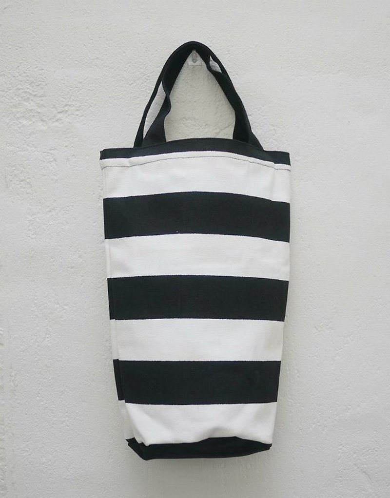 Clyde Cylinder Tote Bag — Stripe Canvas - Handbags & Totes - Other Materials 
