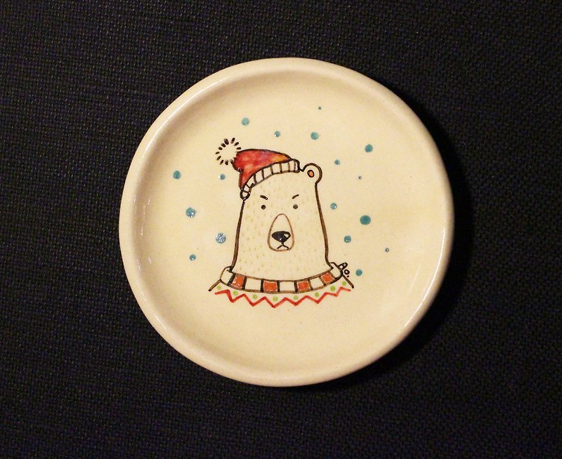 Polar Bear ~ dessert plate - จานเล็ก - วัสดุอื่นๆ หลากหลายสี