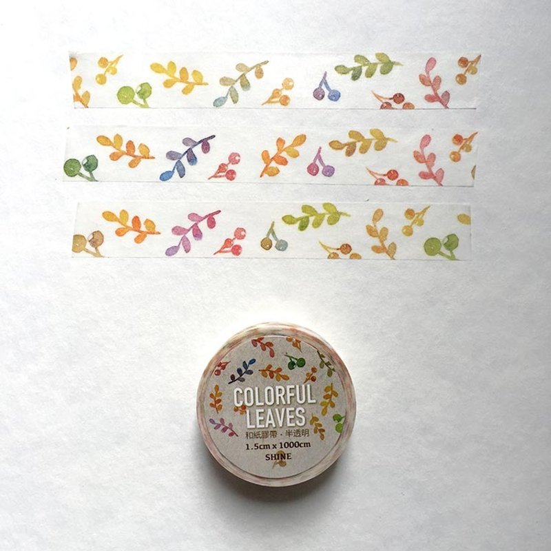 Fresh fruits and leaves watercolor paper tape PDA necessary {} - มาสกิ้งเทป - กระดาษ 