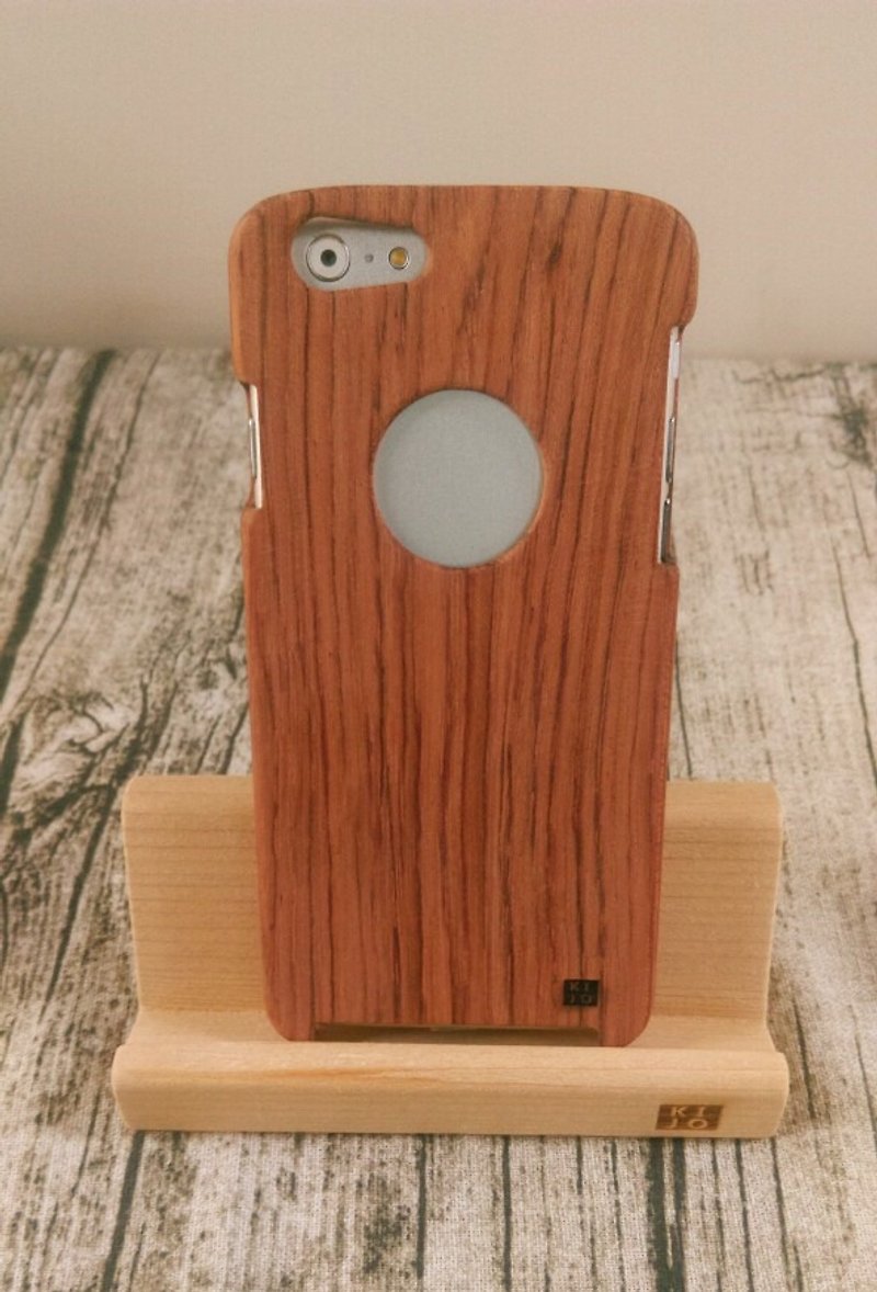 iphone6ウッド電話ケース -  3D無地ベーシックモデル（ローズウッド） - スマホケース - 木製 ブラウン