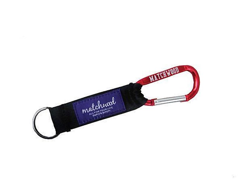 Matchwood design Matchwood climbing hook key ring outdoor red - Keychains - Other Metals Red