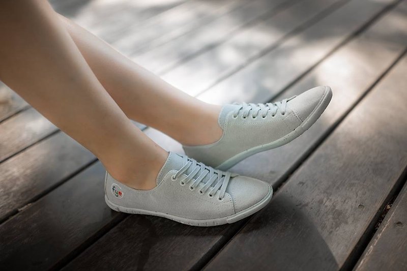 FYE- OPALE Stone  GREIGE   ULTRASUEDE and Eco-friendly shoes for WOMEN---Comfort & Lifestyle - รองเท้าลำลองผู้หญิง - วัสดุอื่นๆ ขาว