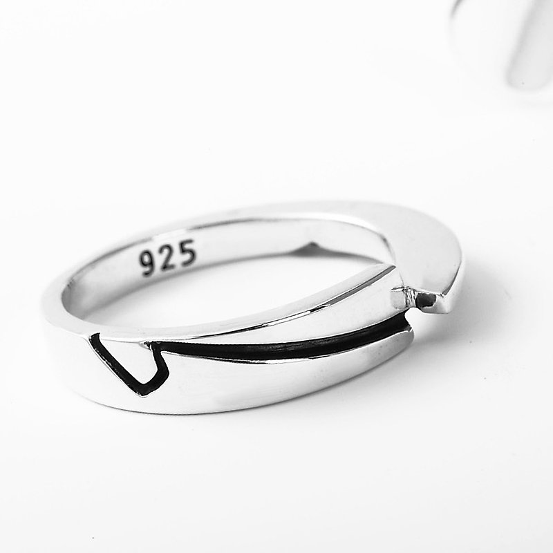 戒指 追尋 925 純銀戒指-ART64-線型戒指 - 戒指 - 純銀 銀色