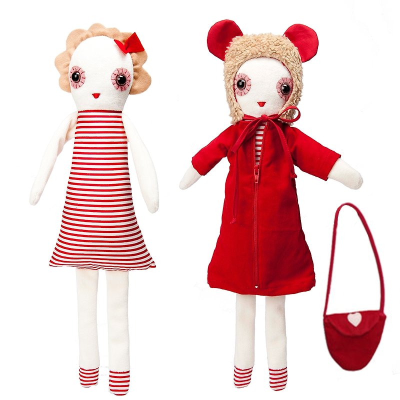 ★ ★ gift of choice Netherlands esthex Hand-sewn doll safe material collection - Betty Betty (attached exclusive clothing) - Stuffed Dolls & Figurines - Cotton & Hemp Red