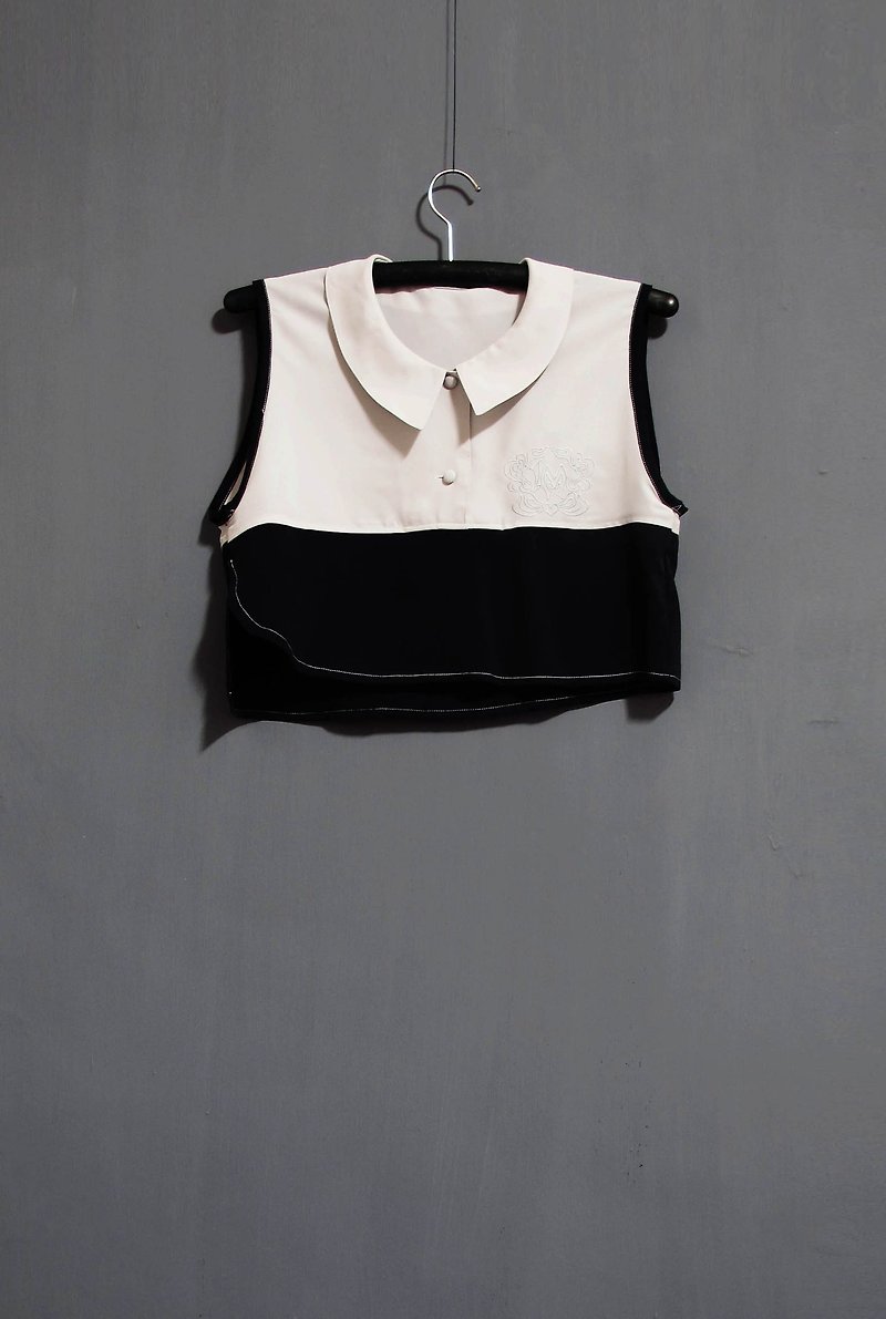 Wahr_ short  blue vest - Women's Vests - Other Materials White