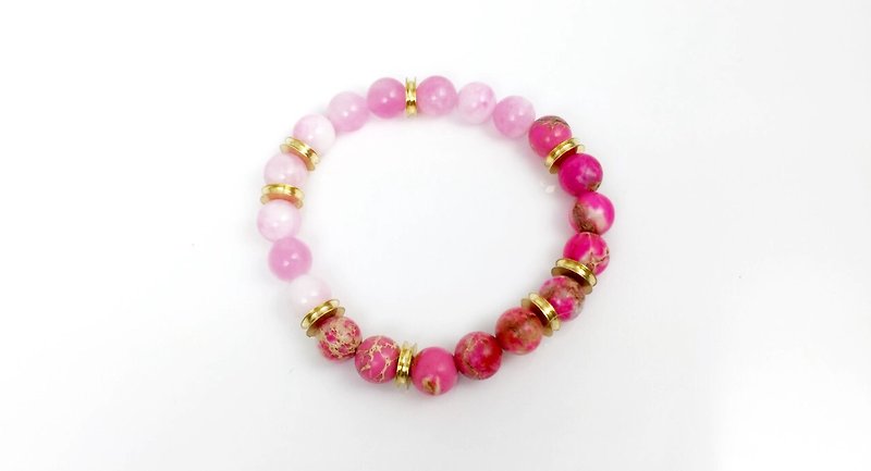 Pink and Fuchsia Stones - Bracelets - Other Materials Pink