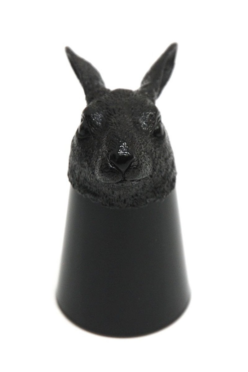 Japan Goody Grams Animal Shot Glass Animal Model SHOT Cup Rabbit - Teapots & Teacups - Other Materials Black