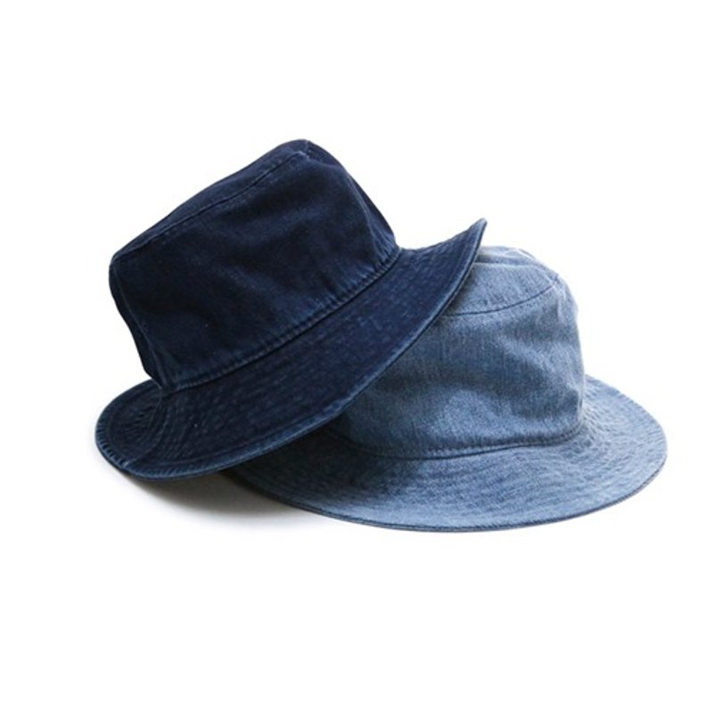 Filter017- hat - Washed Denim Bucket Hat washed denim hat - Hats & Caps - Other Materials Blue