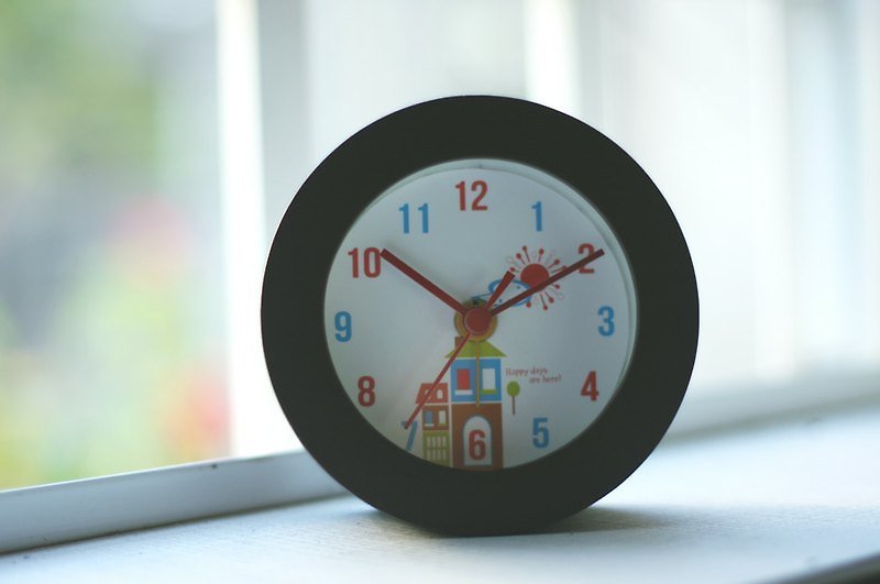 Little Colorful House Wood Alarm Clock - นาฬิกา - วัสดุอื่นๆ สีนำ้ตาล